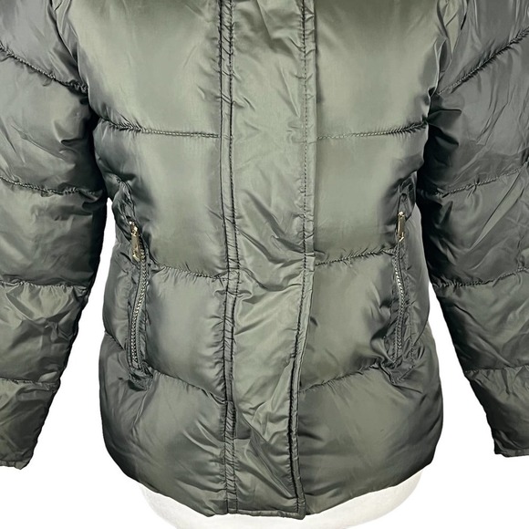 ROTHSCHILD HEAVYWEIGHT PUFFER JACKET WITH FAUX FUR HOOD GREEN NWT GIRLS LARGE 14 - Picture 3 of 12
